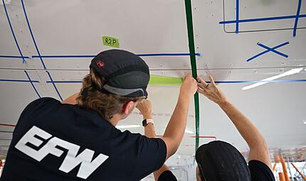 AeroSHARK-Installation an einem Airbus A330 AeroSHARK-Installation an einem Airbus A330