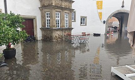Überschwemmung in Münnerstadt Überschwemmung in Münnerstadt