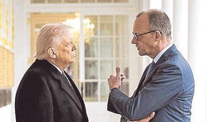 Donald Trump und Friedrich Merz bei ihrem Treffen im Weißen Haus Anfang März. Donald Trump und Friedrich Merz bei ihrem Treffen im Weißen Haus Anfang März.