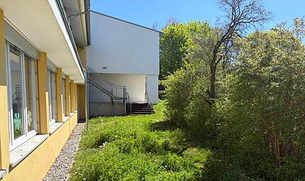 neue Gestaltung an der Schule Fuchsstadt Dieser Bereich an der Schule soll neu gestaltet werden.