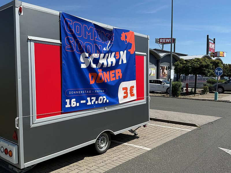 Döner Der neue Döner-Imbiss auf dem Rewe-Parkplatz an der Ohmstraße eröffnet am Donnerstag, 16. Juli.