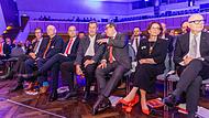Viel Prominenz kam zum 75. Geburtstag der bayerischen Finanzgewerkschaft in Congress Centrum Würzburg: Von links: Würzburgs Oberbürgermeister Christian Schuchardt, bfg-Bezirksvorsitzender Thomas Wagner, Bayerns Finanzminister Albert Füracker, Ministerpräsident Markus Söder, bfg-Vorsitzender Gerhard Wipijewski mit Angelika Fellner und Prof. Udo Di Fabio. Viel Prominenz kam zum 75. Geburtstag der bayerischen Finanzgewerkschaft in Congress Centrum Würzburg: Von links: Würzburgs Oberbürgermeister Christian Schuchardt, bfg-Bezirksvorsitzender Thomas Wagner, Bayerns Finanzminister Albert Füracker, Ministerpräsident Markus Söder, bfg-Vorsitzender Gerhard Wipijewski mit Angelika Fellner und Prof. Udo Di Fabio. 