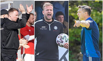 Gastieren alle am Sonntag mit ihren Mannschaften in oder in der Nähe von Aschaffenburg (von links): Calle Schiebel, Jakob Engelmann und Achim Engel. Gastieren alle am Sonntag mit ihren Mannschaften in oder in der Nähe von Aschaffenburg (von links): Calle Schiebel, Jakob Engelmann und Achim Engel.