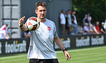 Mirsolav Klose am Montag beim Trainingsauftakt mit seinem 1. FC Nürnberg. Mirsolav Klose am Montag beim Trainingsauftakt mit seinem 1. FC Nürnberg.