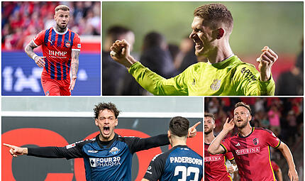 Niklas Dorsch, Daniel Batz, Cedric Teuchert und Aaron Zehnter. Sie alle sind Teil unserer DFB-Elf, die nur aus Franken besteht. Niklas Dorsch, Daniel Batz, Cedric Teuchert und Aaron Zehnter. Sie alle sind Teil unserer DFB-Elf, die nur aus Franken besteht.