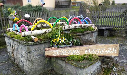 Osterbrunnen OberleichtersbachDie Osterbrunnen im Landkreis Bad Kissingen Osterbrunnen Oberleichtersbach