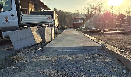 Gleispark Rupboden am Bahnradweg der früheren Sinntalbahn Gleispark Rupboden am Bahnradweg der früheren Sinntalbahn