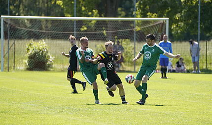 In der ersten Runde der A-Klassen-Relegation ging Untersiemau (grüne Trikots) gegen den VfB Einberg III unter. In der ersten Runde der A-Klassen-Relegation ging Untersiemau (grüne Trikots) gegen den VfB Einberg III unter.