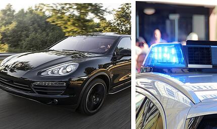 Porsche überschlägt sich auf A48 bei Koblenz Nach einem Unfall (15.4.2023) auf der Überleitung zur A48 bei Koblenz mit einem Porsche Cayenne sind zwei Männer flüchtig.