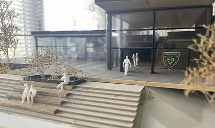 Golf Club Herzogenaurach Das Modell für das neue Vereinshaus: So wird das neue Clubhaus des Golf-Clubs in Herzogenaurach bald aussehen.