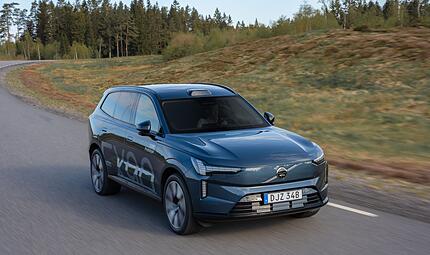 Fahransicht des Volvo EX90 Fahransicht des Volvo EX90