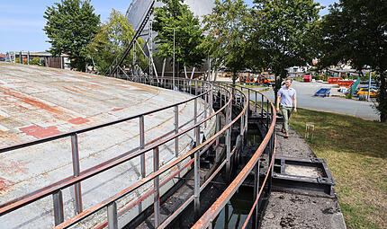 Gaszylinder Margaretendamm Stadtwerke Bamberg Gaszylinder Margaretendamm Stadtwerke Bamberg